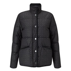 Barbour Heritage Wax Snow Spot Baffle Coat, Navy